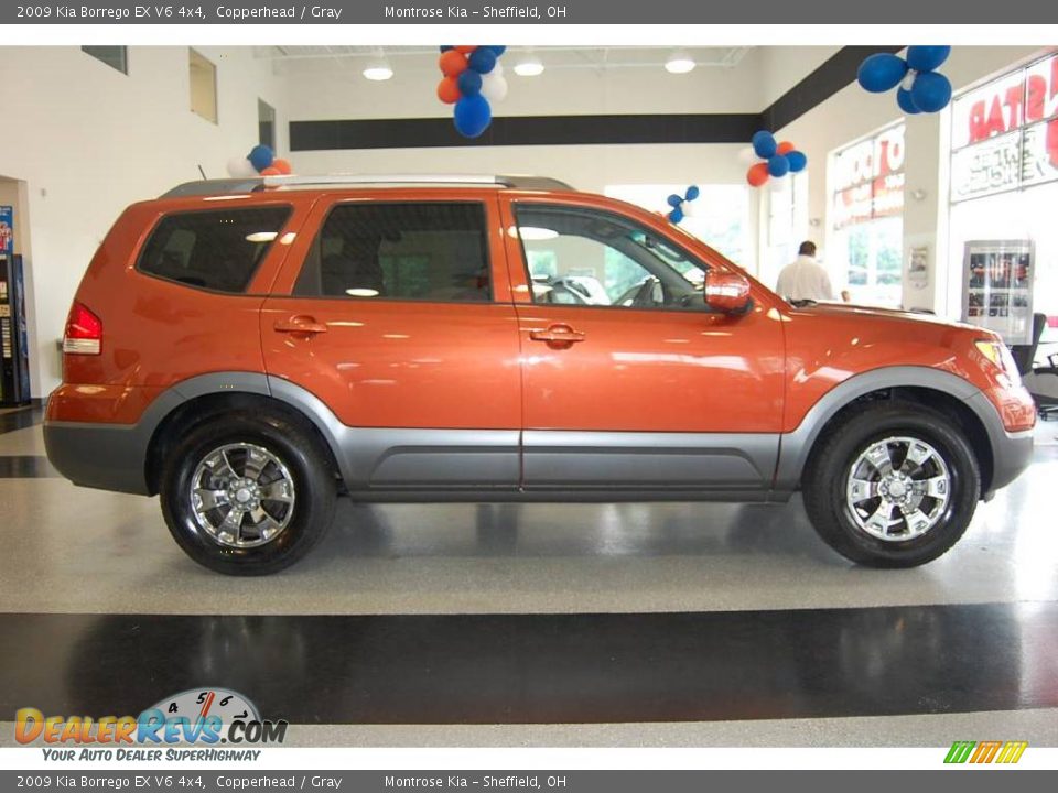 2009 Kia Borrego EX V6 4x4 Copperhead / Gray Photo #8
