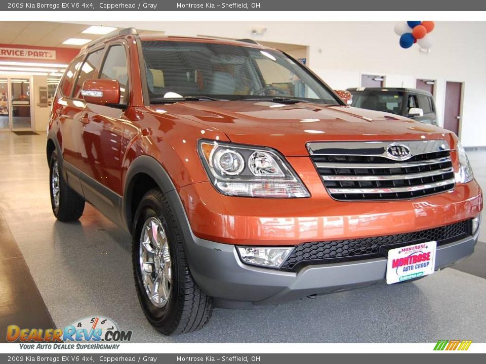 2009 Kia Borrego EX V6 4x4 Copperhead / Gray Photo #9