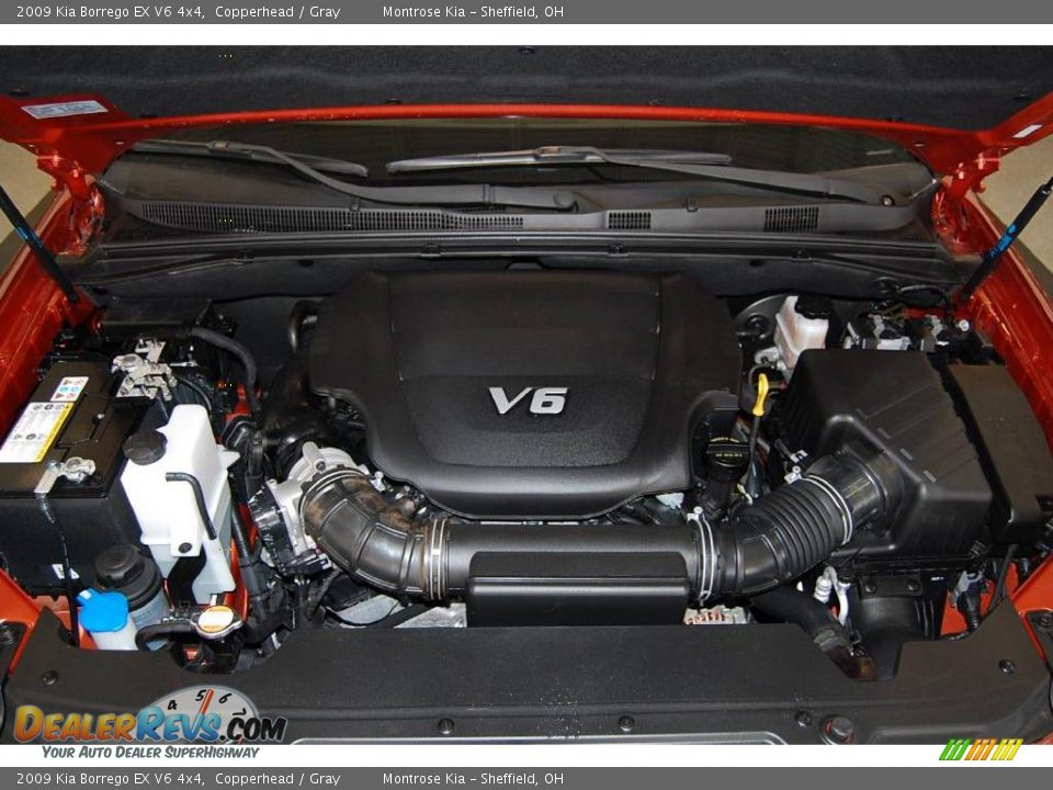 2009 Kia Borrego EX V6 4x4 Copperhead / Gray Photo #12