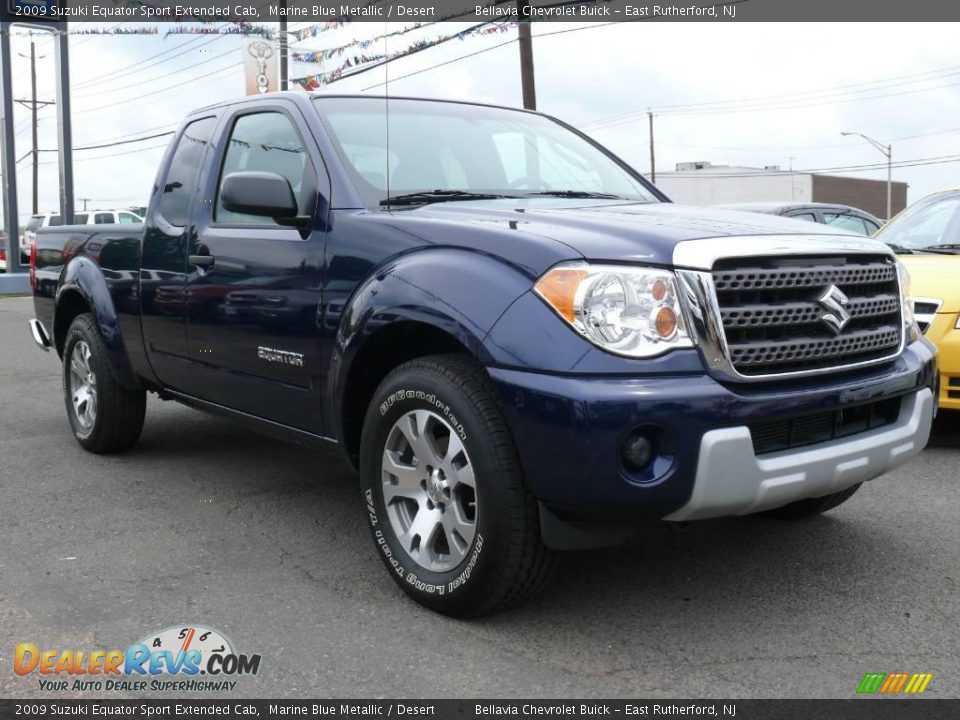 2009 Suzuki Equator Sport Extended Cab Marine Blue Metallic / Desert Photo #3