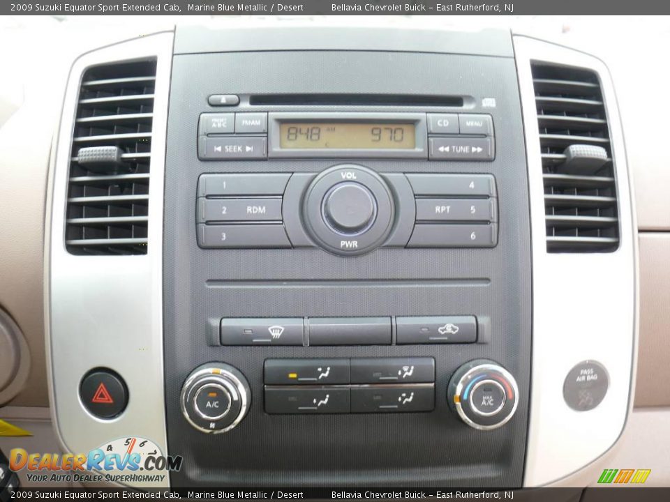 2009 Suzuki Equator Sport Extended Cab Marine Blue Metallic / Desert Photo #10