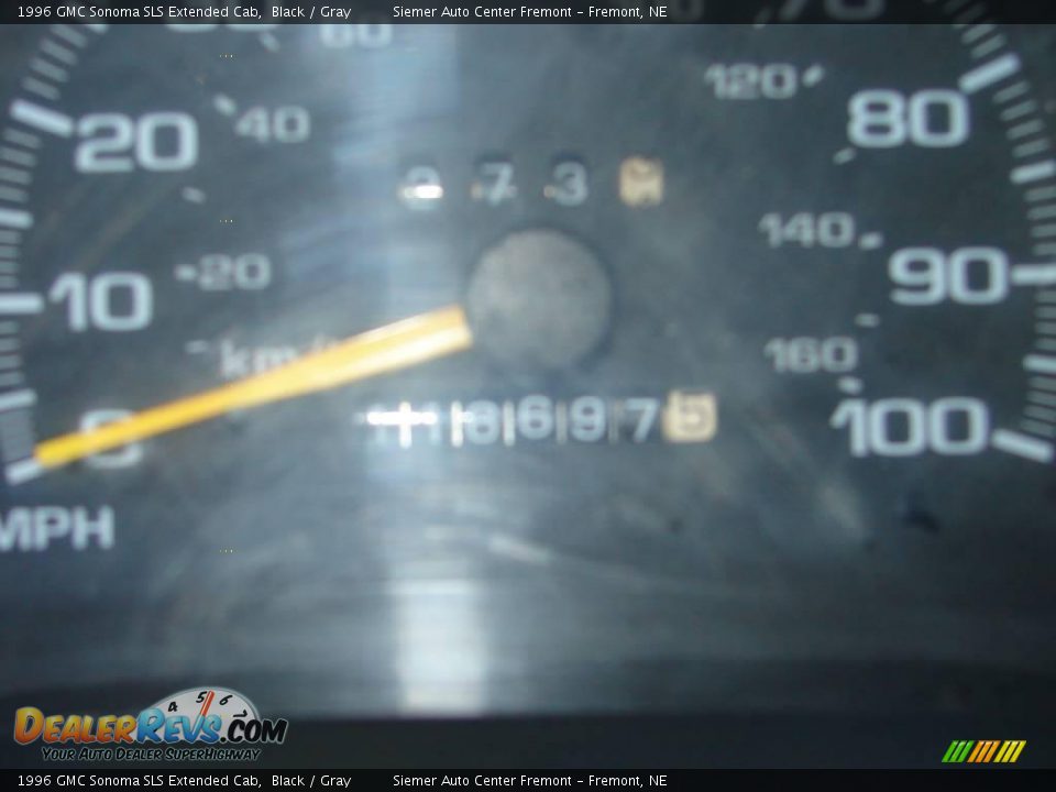 1996 GMC Sonoma SLS Extended Cab Black / Gray Photo #19