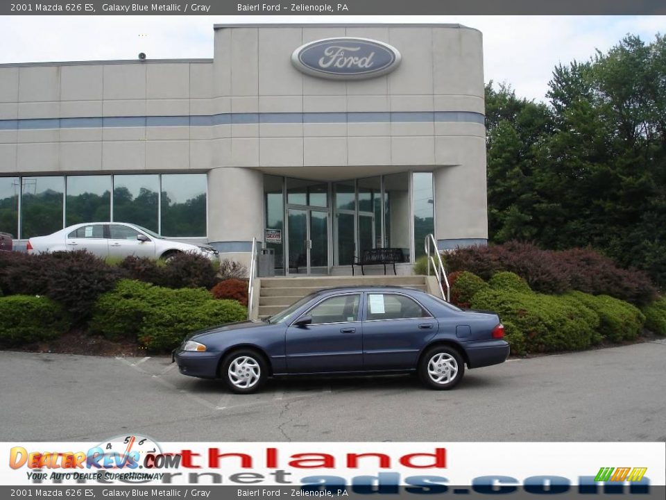 2001 Mazda 626 ES Galaxy Blue Metallic / Gray Photo #1