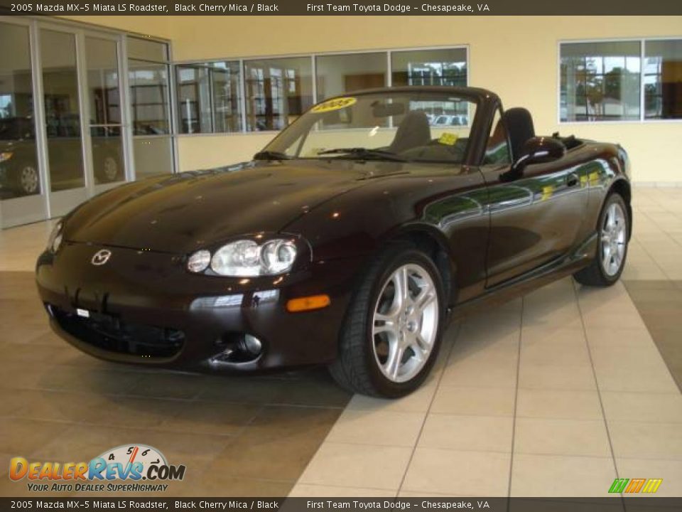 2005 Mazda MX-5 Miata LS Roadster Black Cherry Mica / Black Photo #1