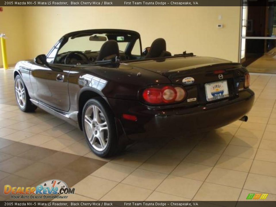 2005 Mazda MX-5 Miata LS Roadster Black Cherry Mica / Black Photo #3