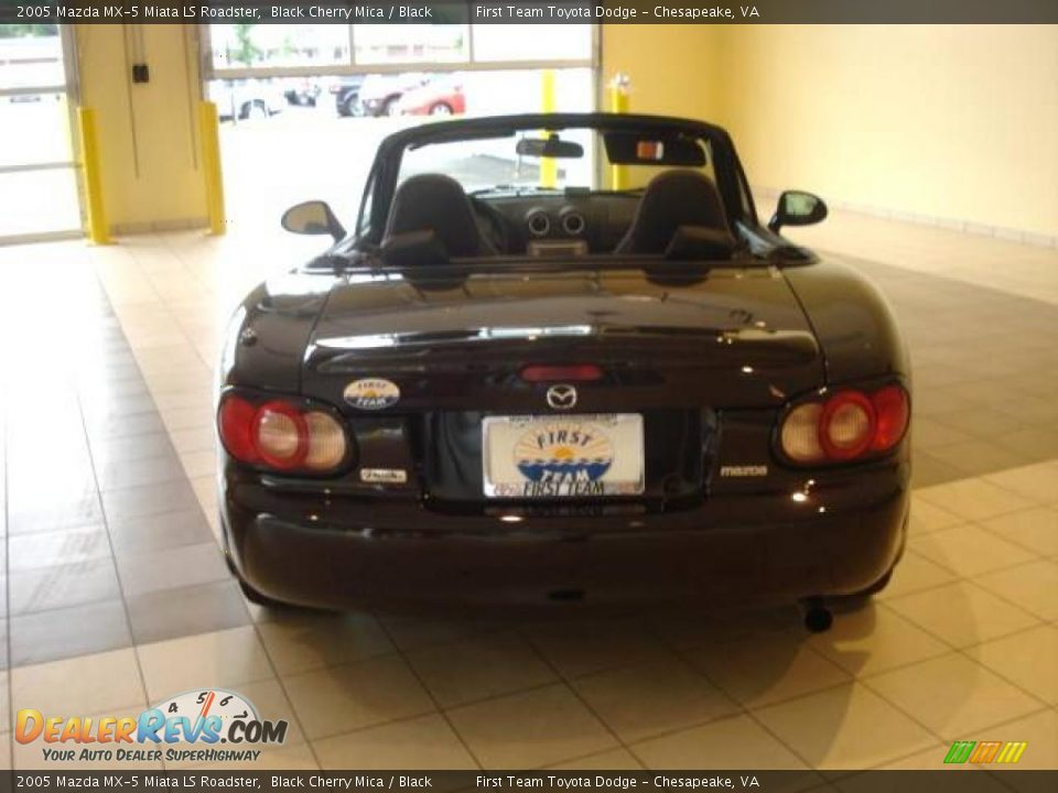 2005 Mazda MX-5 Miata LS Roadster Black Cherry Mica / Black Photo #4