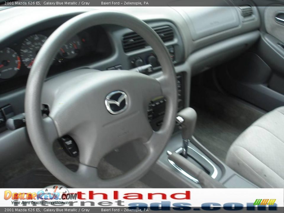 2001 Mazda 626 ES Galaxy Blue Metallic / Gray Photo #10