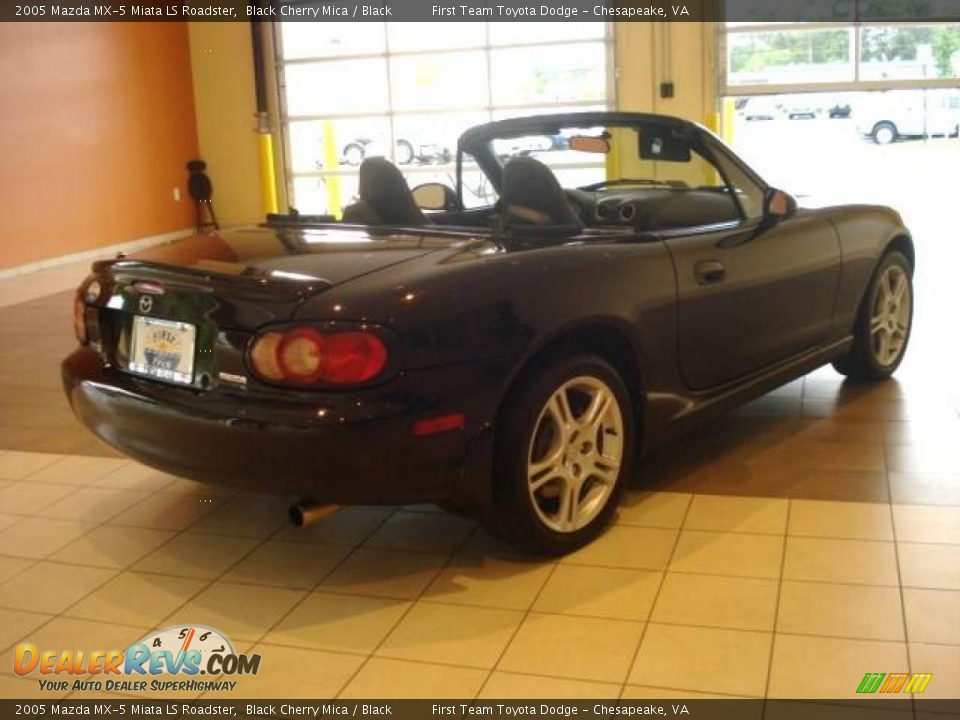2005 Mazda MX-5 Miata LS Roadster Black Cherry Mica / Black Photo #5