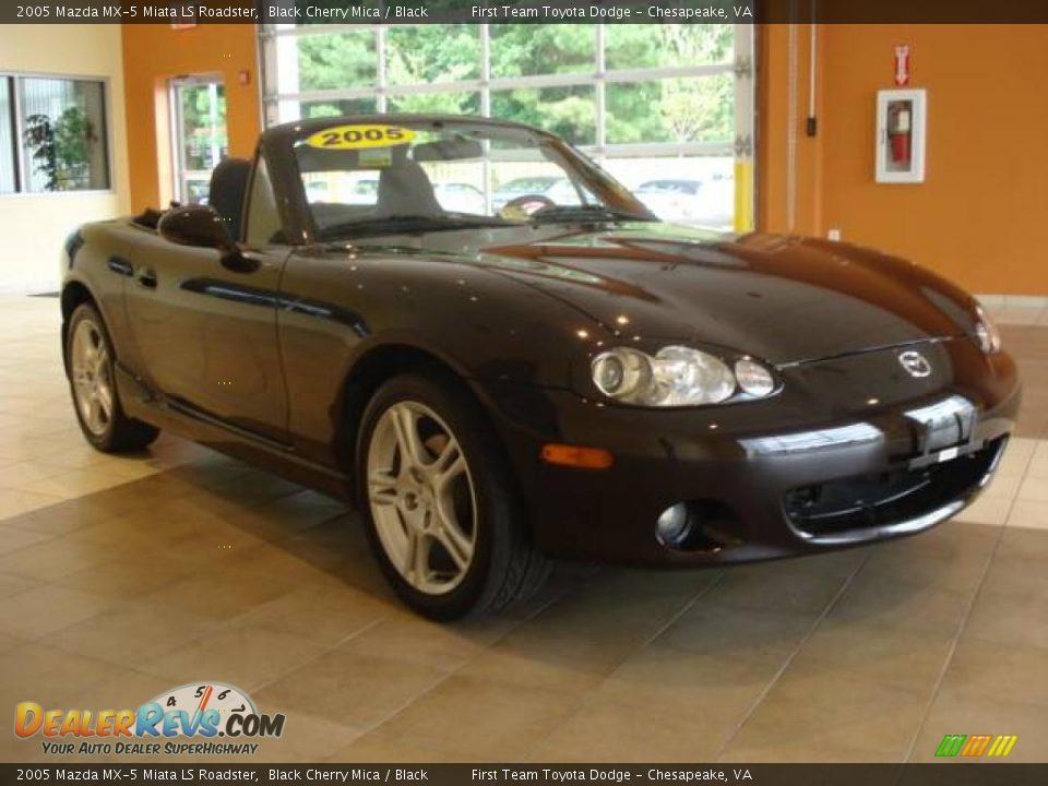 2005 Mazda MX-5 Miata LS Roadster Black Cherry Mica / Black Photo #7
