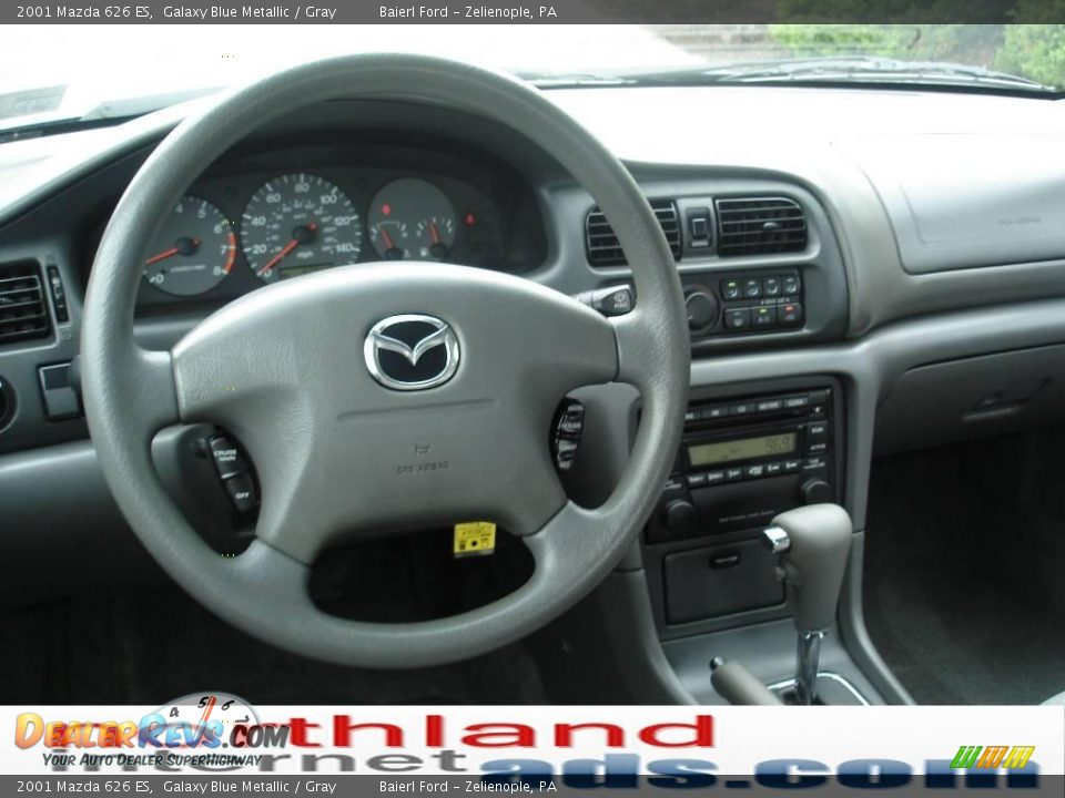 2001 Mazda 626 ES Galaxy Blue Metallic / Gray Photo #15