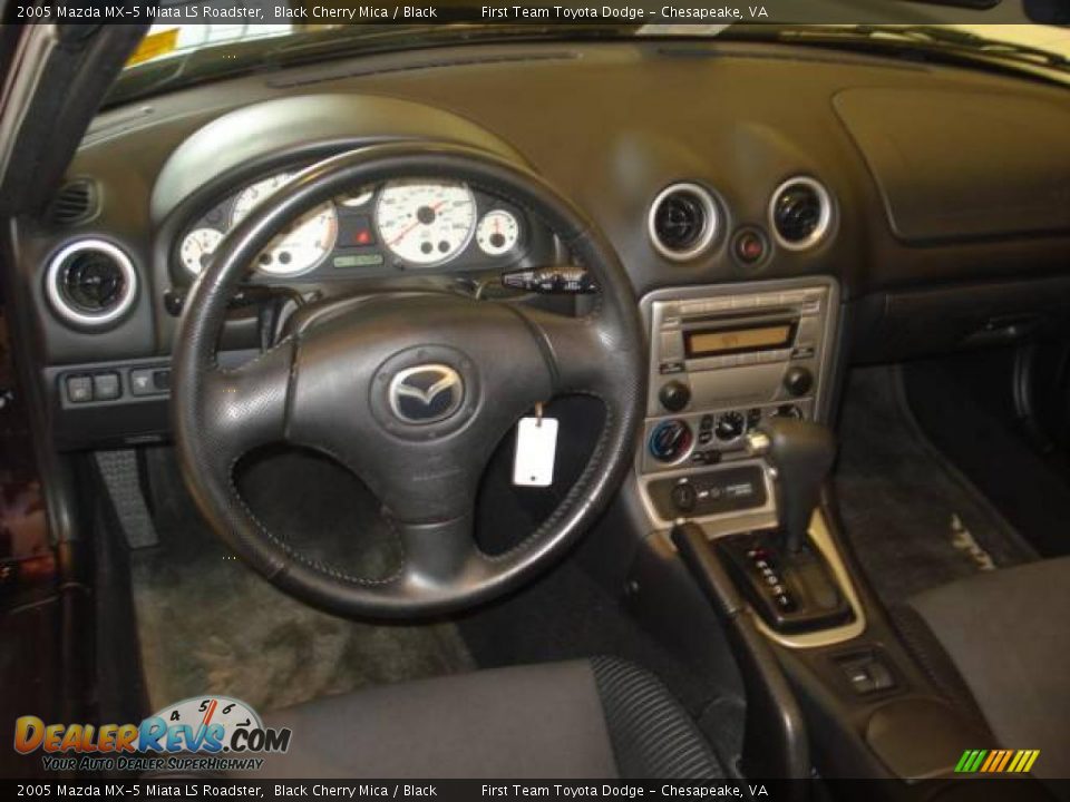 2005 Mazda MX-5 Miata LS Roadster Black Cherry Mica / Black Photo #10