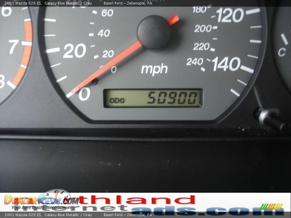 2001 Mazda 626 ES Galaxy Blue Metallic / Gray Photo #20