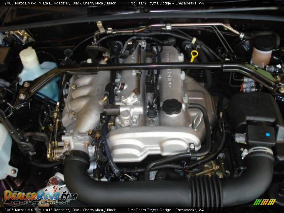 2005 Mazda MX-5 Miata LS Roadster Black Cherry Mica / Black Photo #16