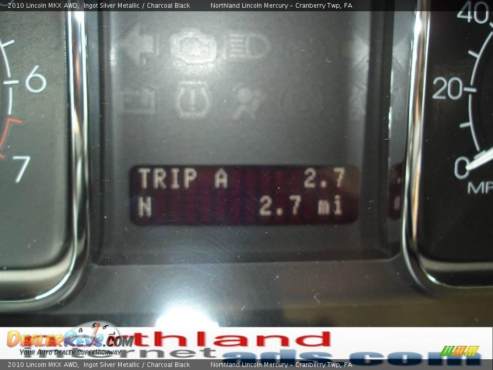 2010 Lincoln MKX AWD Ingot Silver Metallic / Charcoal Black Photo #20