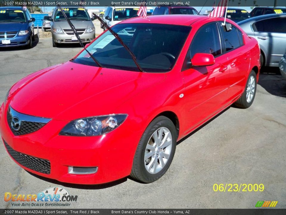 2007 Mazda MAZDA3 i Sport Sedan True Red / Black Photo #1