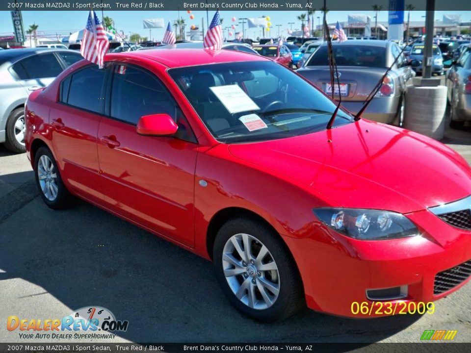 2007 Mazda MAZDA3 i Sport Sedan True Red / Black Photo #2