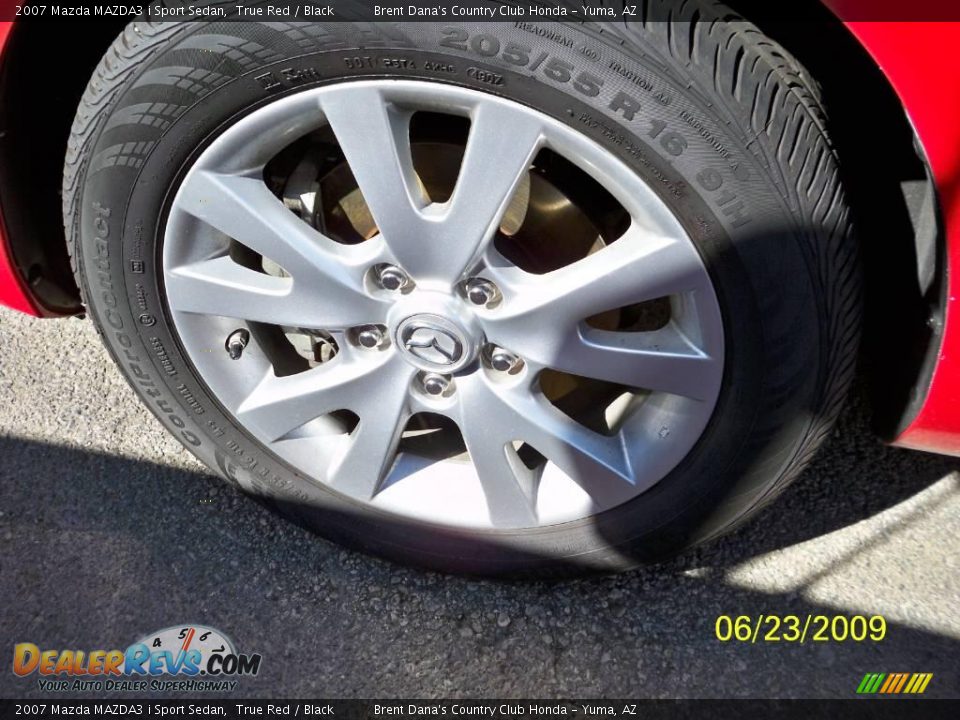2007 Mazda MAZDA3 i Sport Sedan True Red / Black Photo #7
