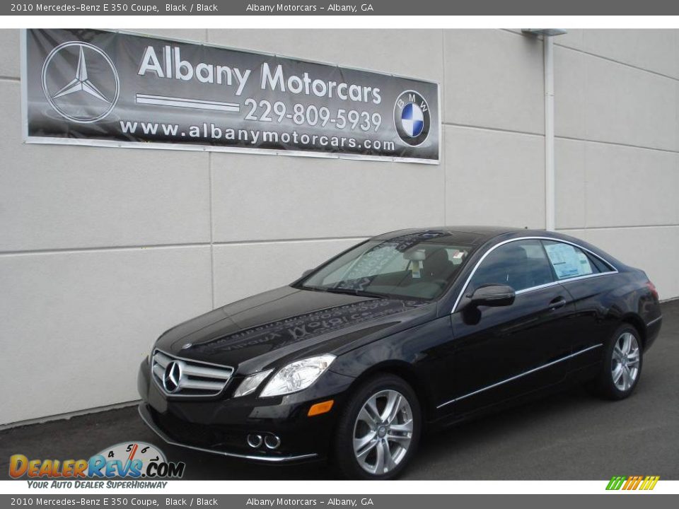 2010 Mercedes-Benz E 350 Coupe Black / Black Photo #2