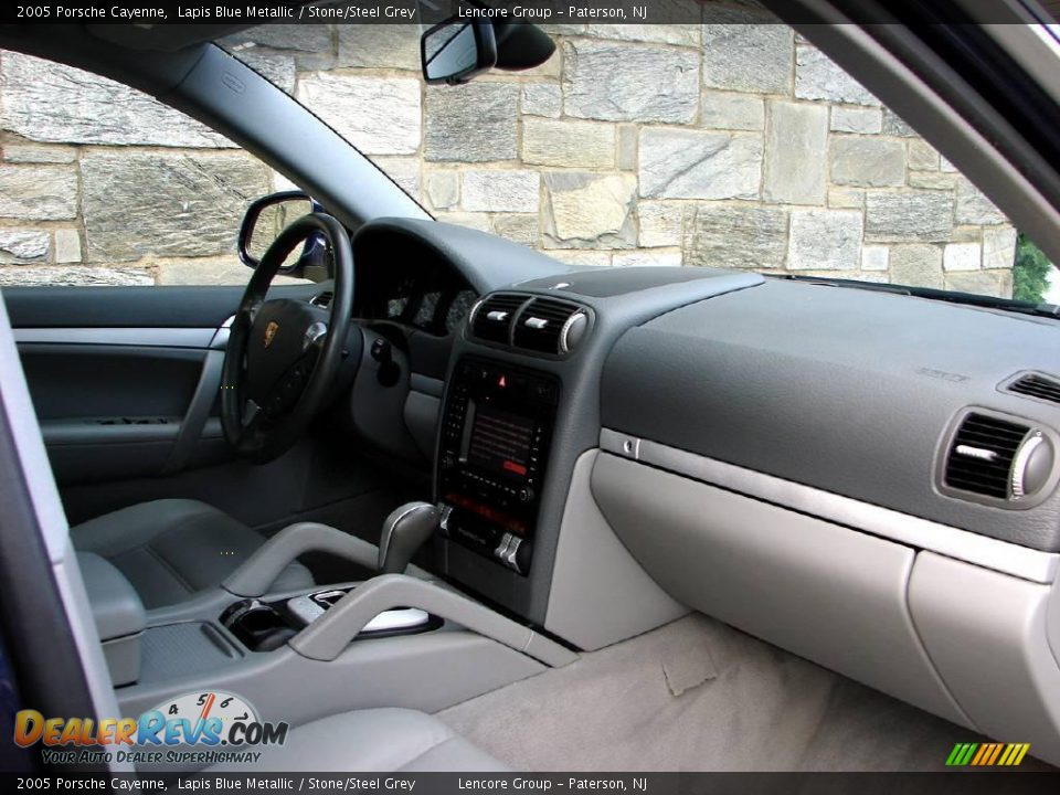 2005 Porsche Cayenne Lapis Blue Metallic / Stone/Steel Grey Photo #14