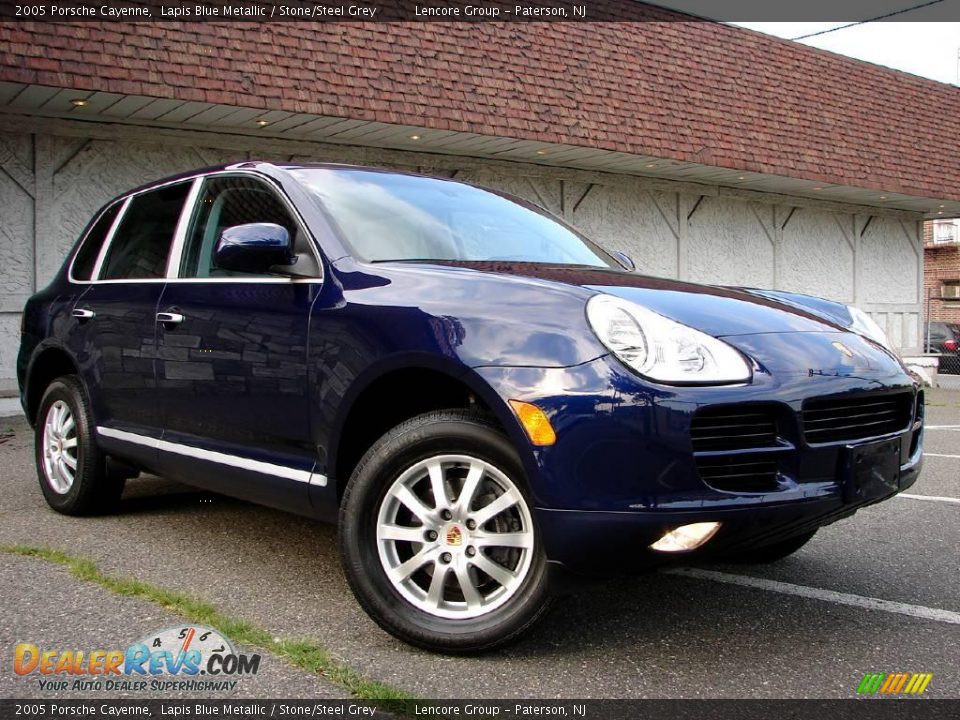 2005 Porsche Cayenne Lapis Blue Metallic / Stone/Steel Grey Photo #17