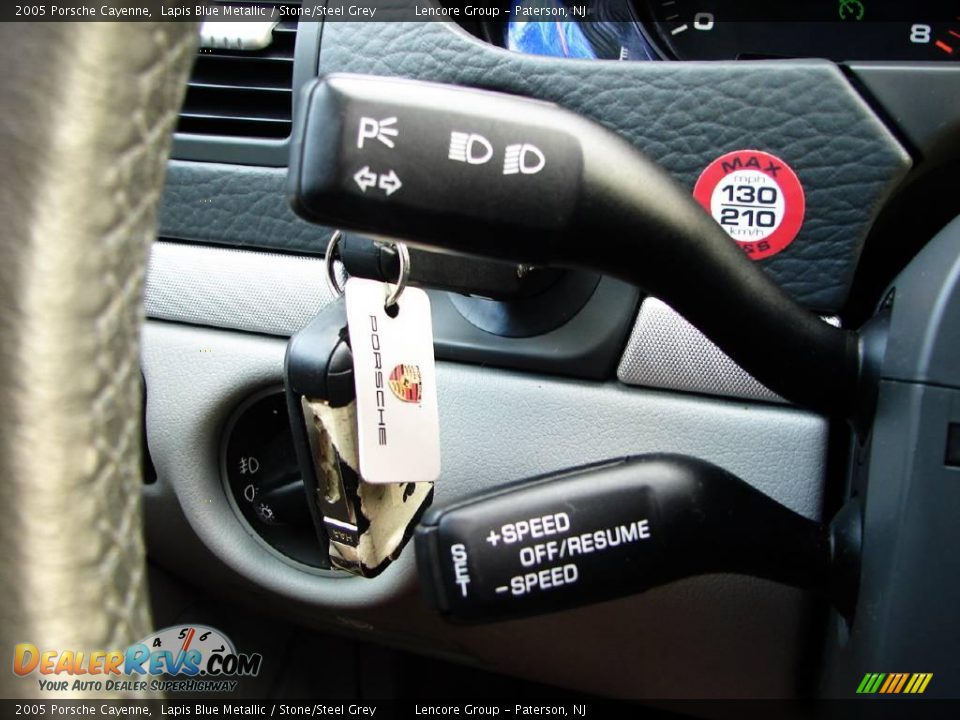 2005 Porsche Cayenne Lapis Blue Metallic / Stone/Steel Grey Photo #25