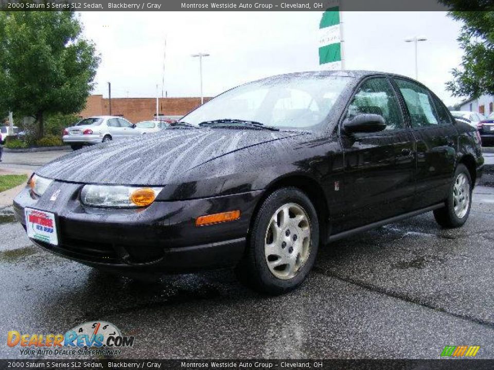 2000 Saturn S Series SL2 Sedan Blackberry / Gray Photo #1