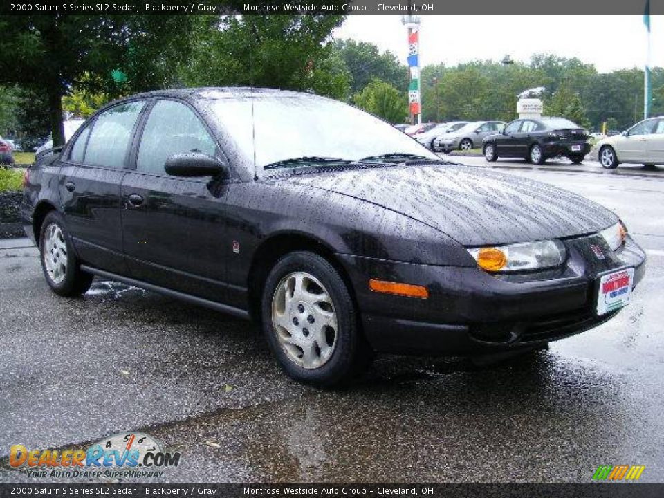 2000 Saturn S Series SL2 Sedan Blackberry / Gray Photo #7