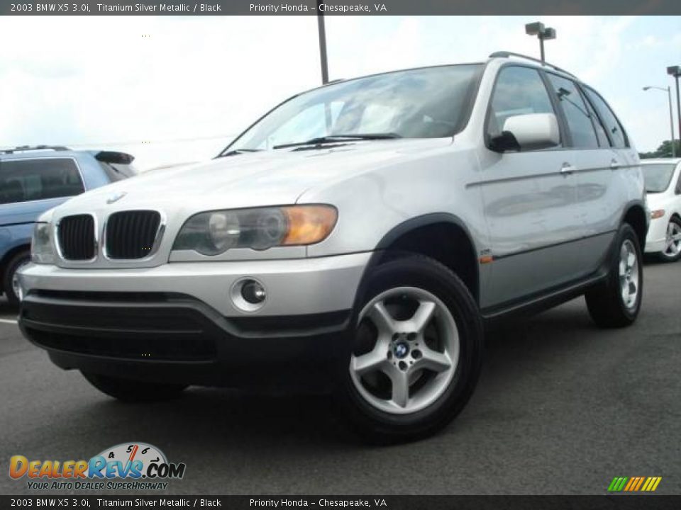 2003 BMW X5 3.0i Titanium Silver Metallic / Black Photo #1