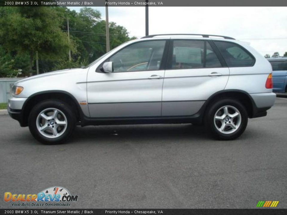2003 BMW X5 3.0i Titanium Silver Metallic / Black Photo #2