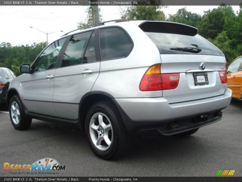 2003 BMW X5 3.0i Titanium Silver Metallic / Black Photo #3