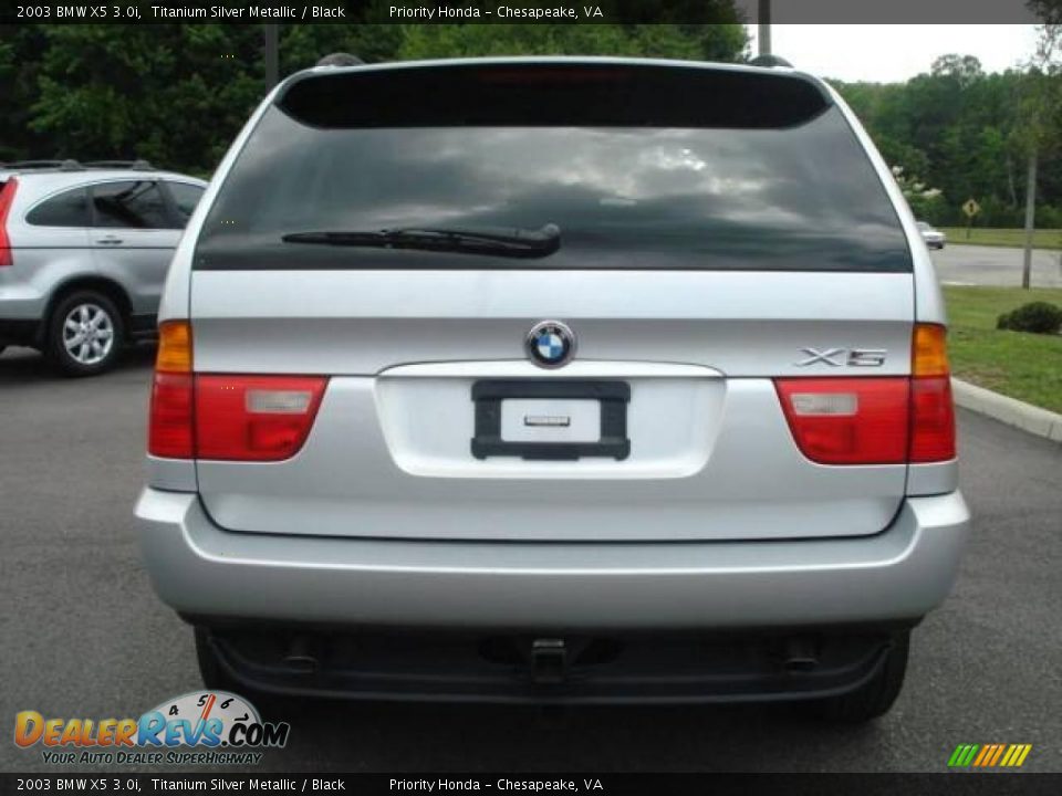 2003 BMW X5 3.0i Titanium Silver Metallic / Black Photo #4