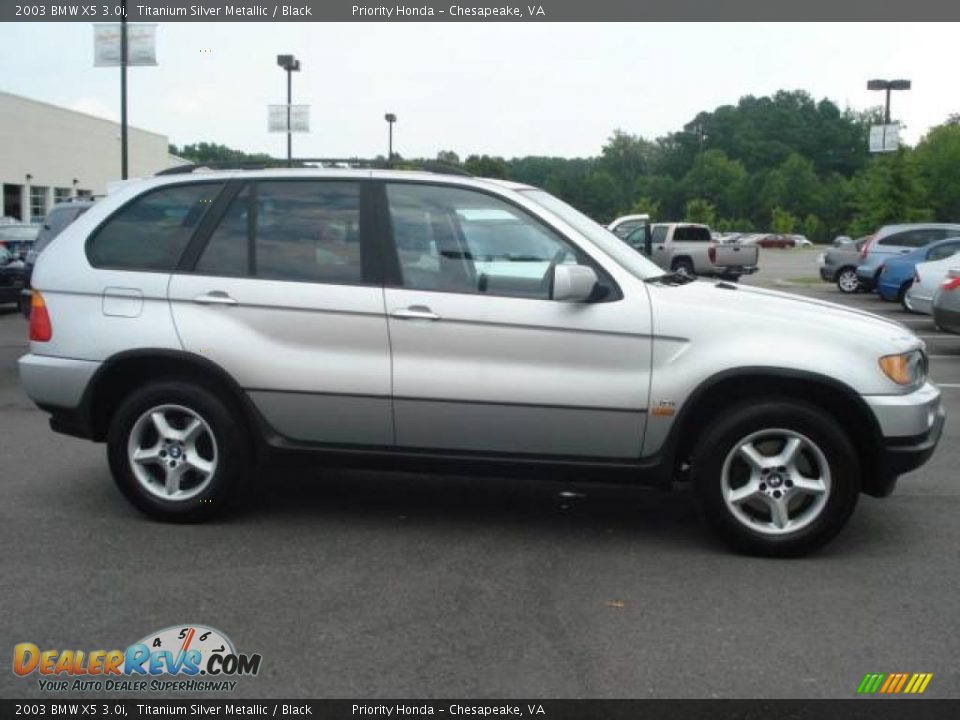 2003 BMW X5 3.0i Titanium Silver Metallic / Black Photo #6