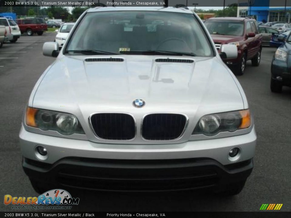 2003 BMW X5 3.0i Titanium Silver Metallic / Black Photo #8