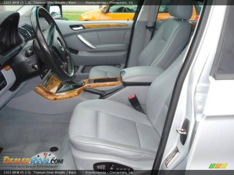 2003 BMW X5 3.0i Titanium Silver Metallic / Black Photo #9