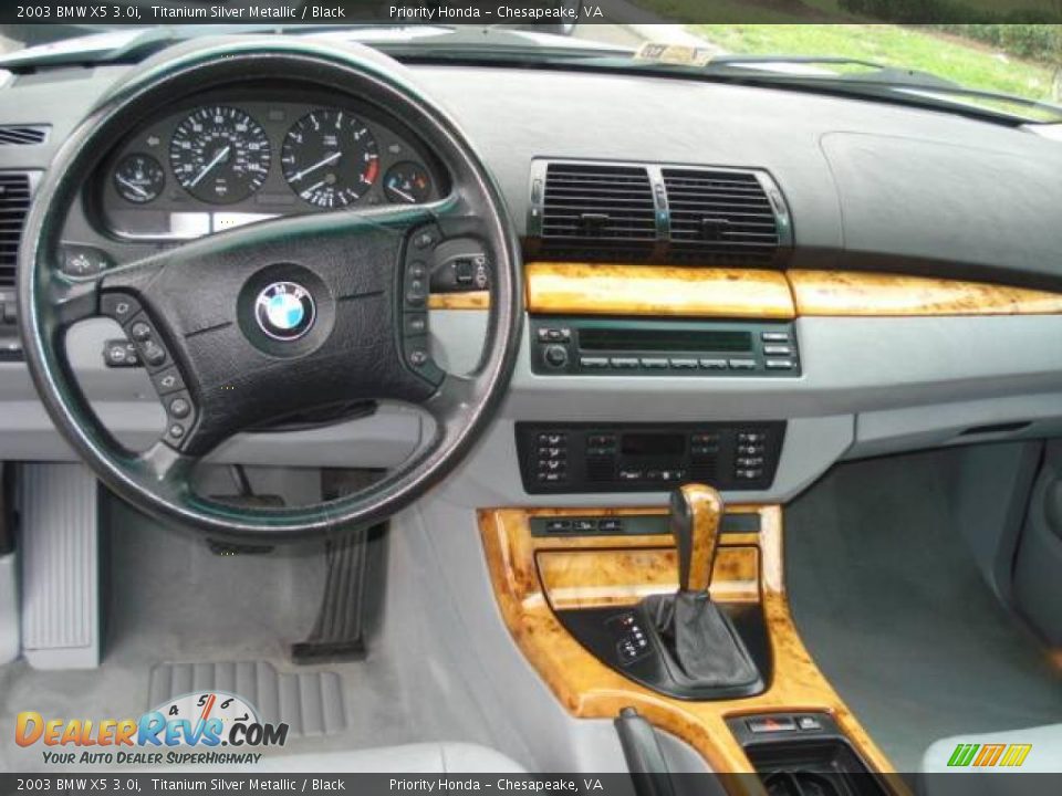2003 BMW X5 3.0i Titanium Silver Metallic / Black Photo #15