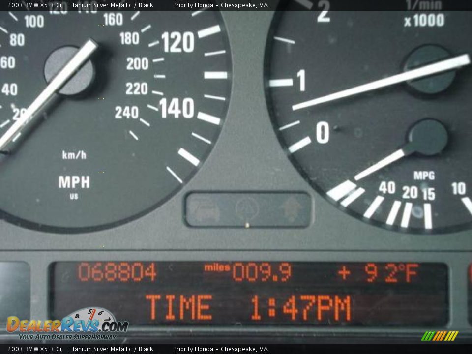 2003 BMW X5 3.0i Titanium Silver Metallic / Black Photo #22