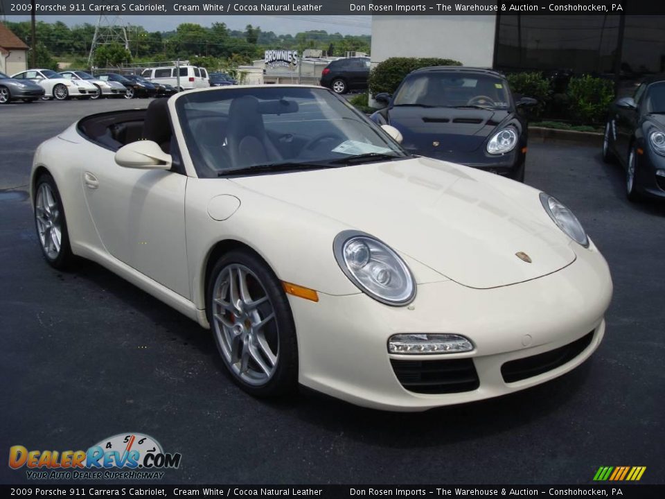 2009 Porsche 911 Carrera S Cabriolet Cream White / Cocoa Natural Leather Photo #4