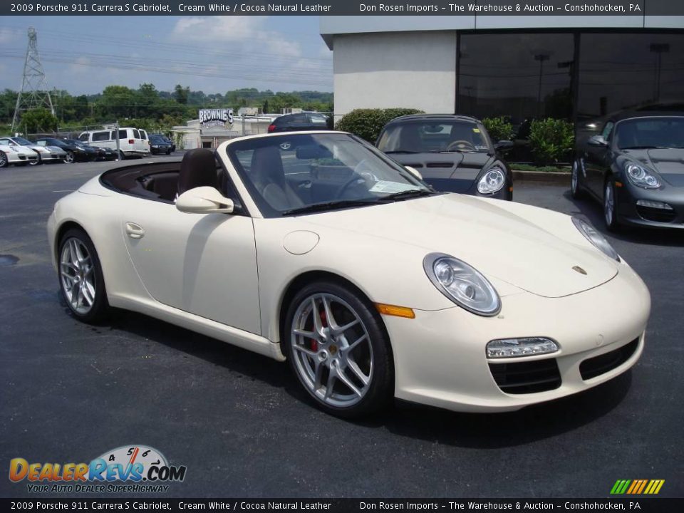 2009 Porsche 911 Carrera S Cabriolet Cream White / Cocoa Natural Leather Photo #5