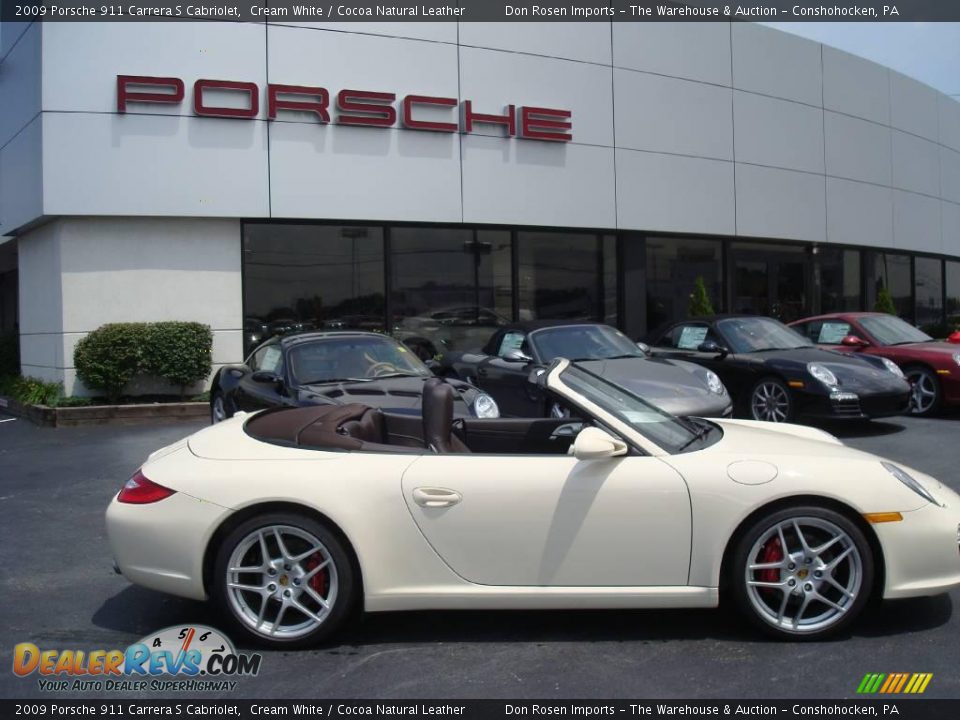 2009 Porsche 911 Carrera S Cabriolet Cream White / Cocoa Natural Leather Photo #6