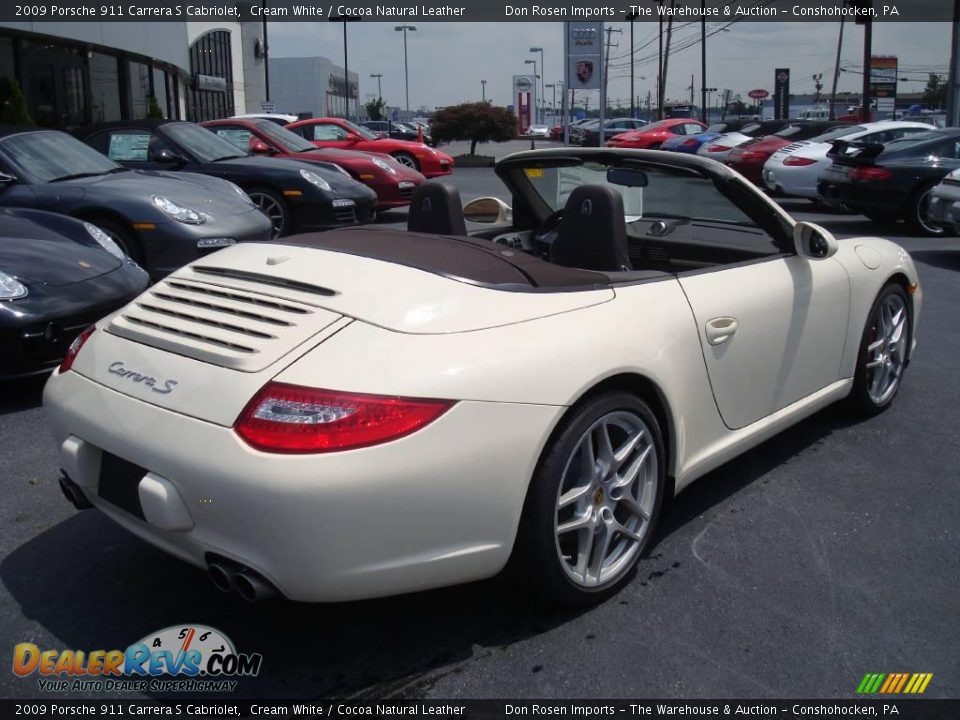 2009 Porsche 911 Carrera S Cabriolet Cream White / Cocoa Natural Leather Photo #7