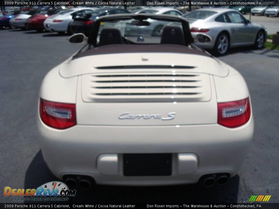 2009 Porsche 911 Carrera S Cabriolet Cream White / Cocoa Natural Leather Photo #8