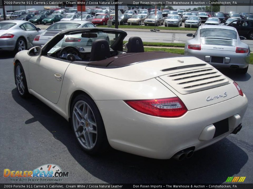 2009 Porsche 911 Carrera S Cabriolet Cream White / Cocoa Natural Leather Photo #9