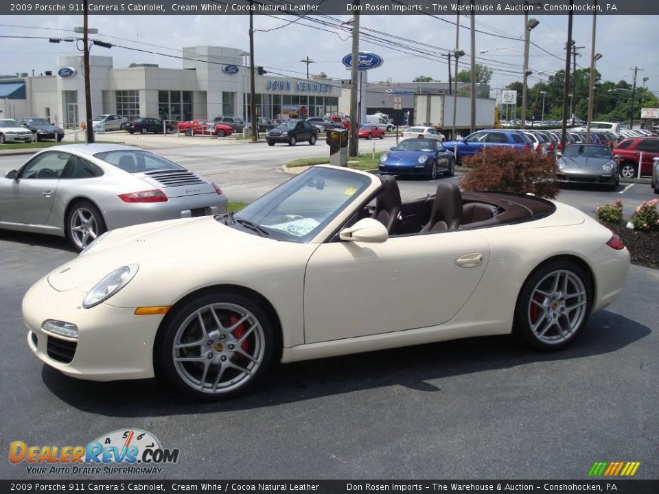 2009 Porsche 911 Carrera S Cabriolet Cream White / Cocoa Natural Leather Photo #10