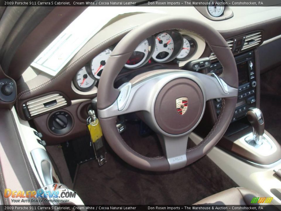 2009 Porsche 911 Carrera S Cabriolet Cream White / Cocoa Natural Leather Photo #11