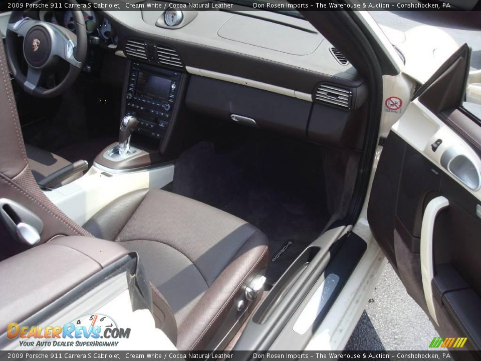 2009 Porsche 911 Carrera S Cabriolet Cream White / Cocoa Natural Leather Photo #17
