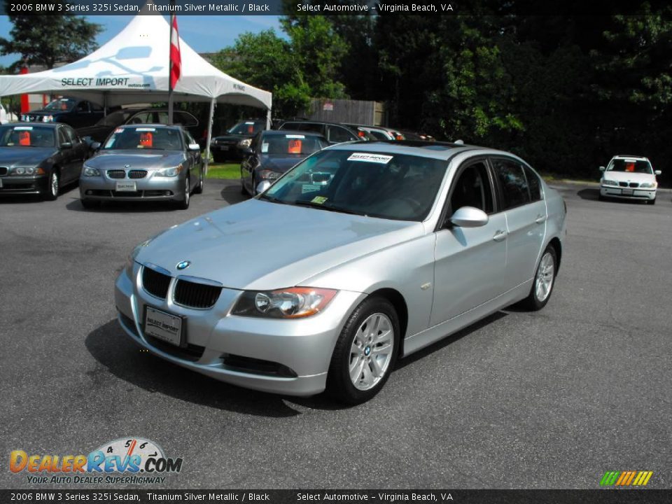 2006 BMW 3 Series 325i Sedan Titanium Silver Metallic / Black Photo #3