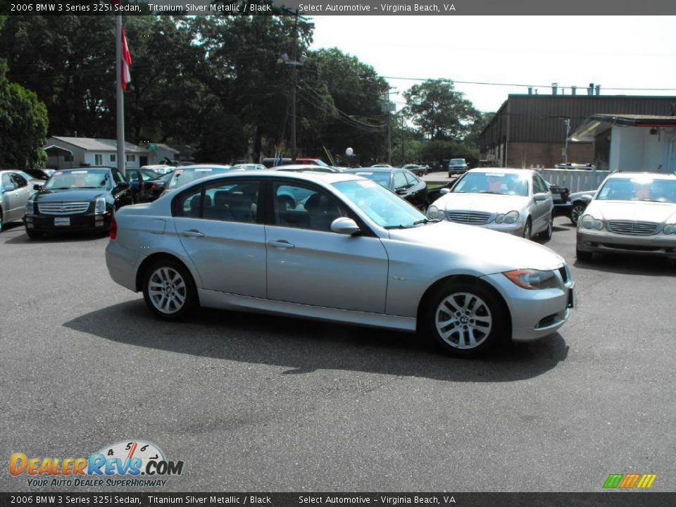 2006 BMW 3 Series 325i Sedan Titanium Silver Metallic / Black Photo #7