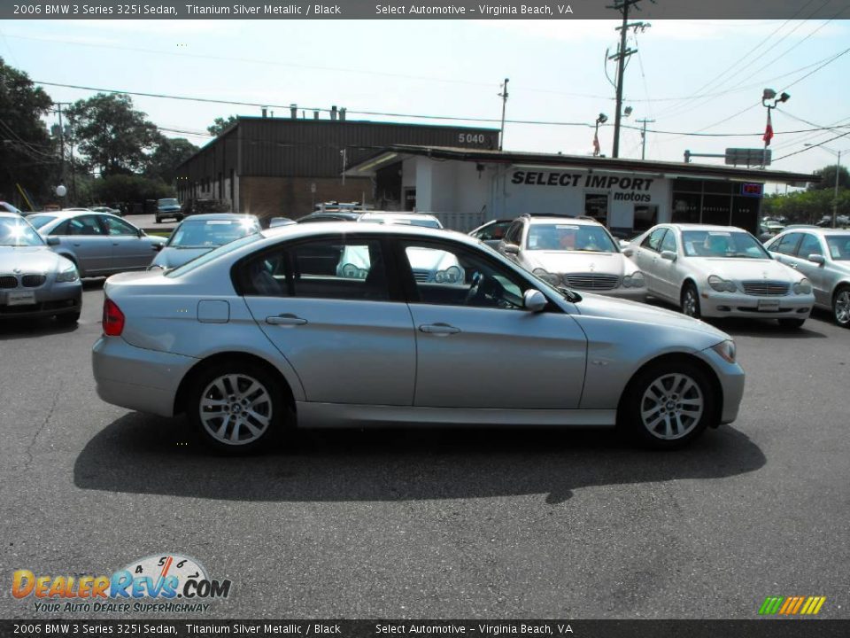 2006 BMW 3 Series 325i Sedan Titanium Silver Metallic / Black Photo #8