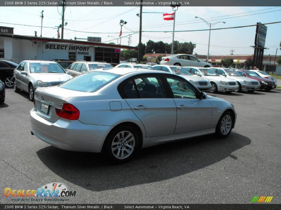 2006 BMW 3 Series 325i Sedan Titanium Silver Metallic / Black Photo #9