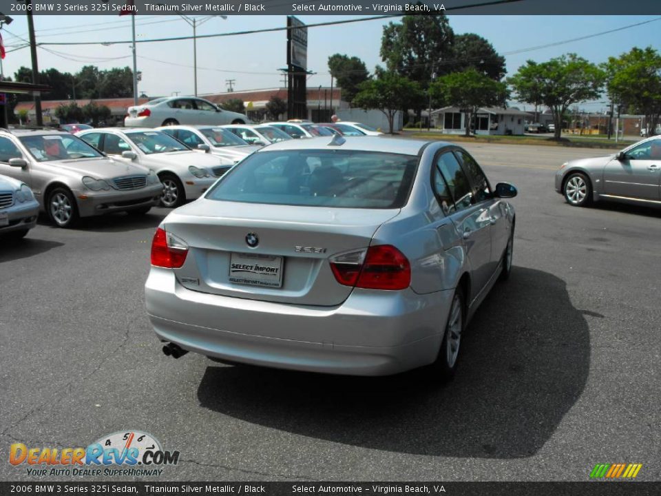 2006 BMW 3 Series 325i Sedan Titanium Silver Metallic / Black Photo #10